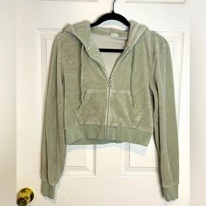 JOHN GALT - GREEN VELOUR HOODIE